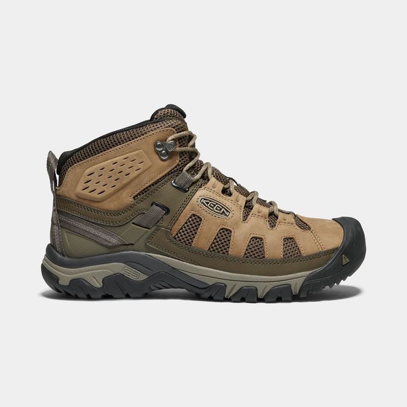 Botas De Montaña Keen Targhee Vent Mid Para Hombre Marrom/Verde Oliva - Botas Keen Mexico (728035-KH